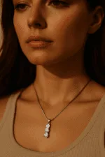 Zevirah Trinity Drop Pendant Close-up Detail View