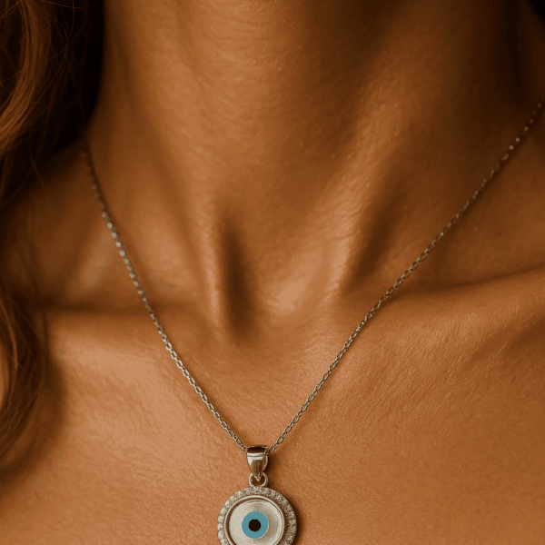 Elegant 925 sterling silver pendant necklace, refined minimalist luxury jewelry style