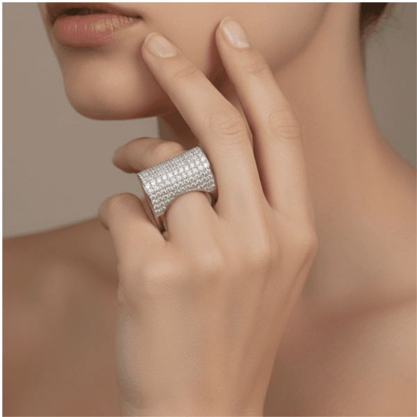 Minimalist mirror polished 925 sterling silver ring, premium silver statement jewelry