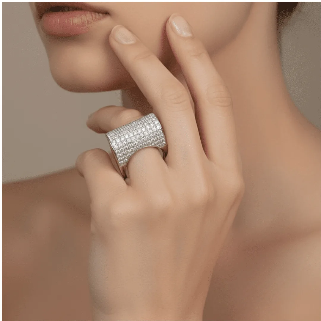 Minimalist mirror polished 925 sterling silver ring, premium silver statement jewelry