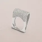 Zevirah Radiance Pavé Ring Premium Silver Jewelry Profile