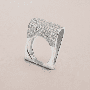 Zevirah Radiance Pavé Ring Premium Silver Jewelry Profile