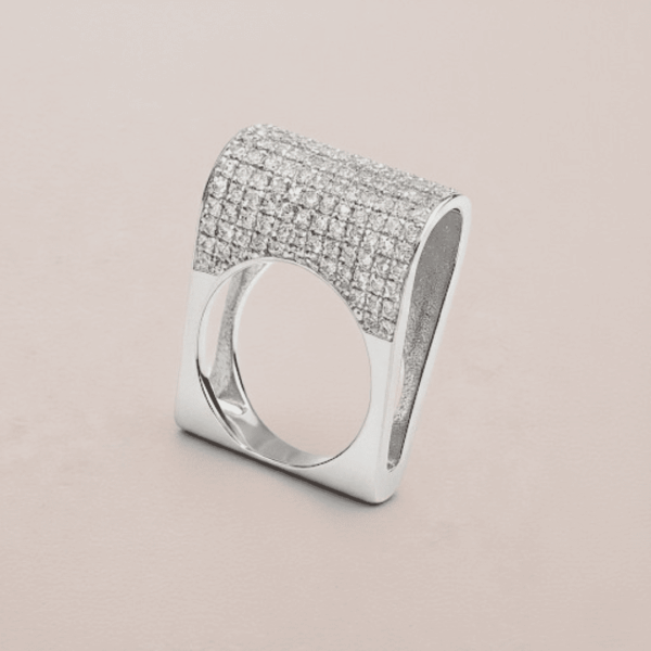 Minimalist mirror polished 925 sterling silver ring, premium silver statement jewelry