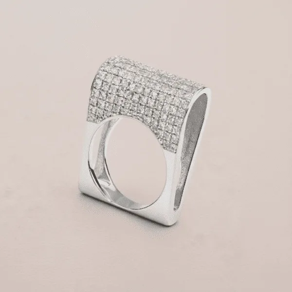 Minimalist mirror polished 925 sterling silver ring, premium silver statement jewelry
