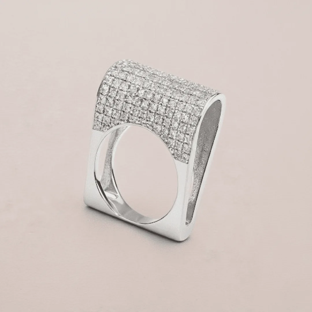 Minimalist mirror polished 925 sterling silver ring, premium silver statement jewelry