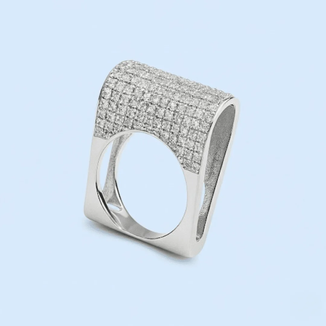 Minimalist mirror polished 925 sterling silver ring, premium silver statement jewelry