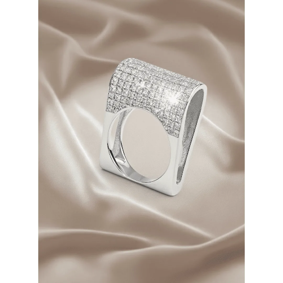 Minimalist mirror polished 925 sterling silver ring, premium silver statement jewelry