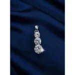Zevirah Trinity Drop Pendant Premium Silver Jewelry Profile