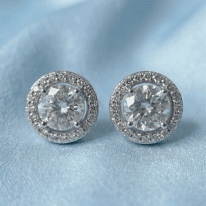 Zevirah Moon Halo Studs Close-up Detail View