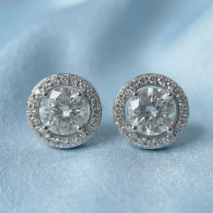 Zevirah Moon Halo Studs Close-up Detail View