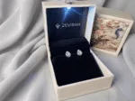 Dainty 925 sterling silver earrings, minimalist silver hoops for modern luxury styling