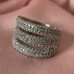 Trinity Dome Pave Ring