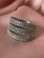Trinity Dome Pave Ring