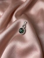 Emerald Green Double Circle Pendant - Image 4