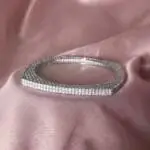 Honeycomb Bangle, 925 Silver