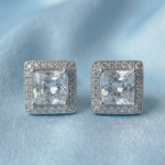 Cushion Halo Studs