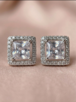 Cushion Halo Studs - Image 2