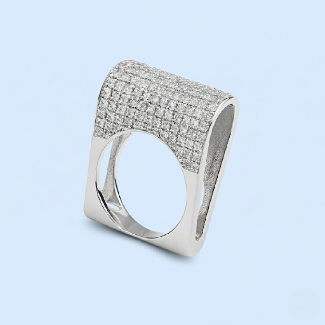 Ring006 Radiance Pavé Ring - Image 1